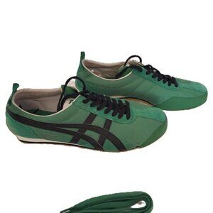 Onitsuka Tiger Stripes Fencing Athletic Shoes D203N Green Black Sneakers Asics